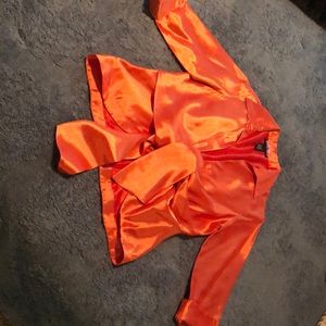 Ladies Blazer/Cover-up. Orange Sheen color